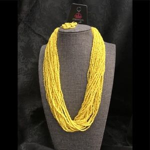 Yellow Seed beads necklace
